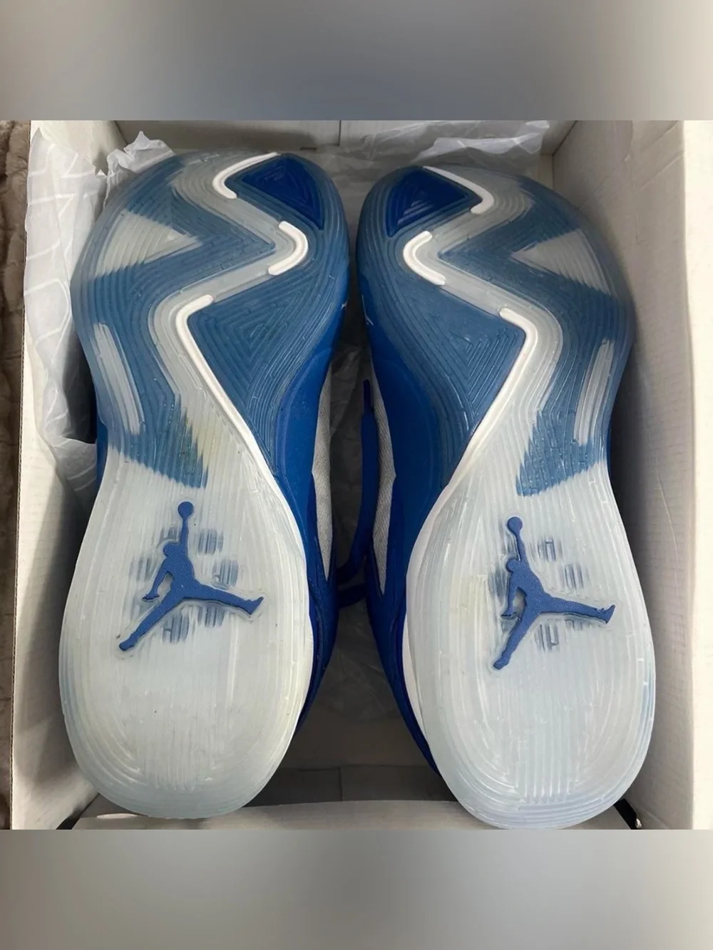 Jordan Men's Low-Top Sneakers in Blue and White